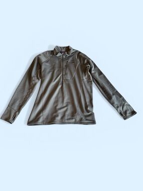 Patagonia Men's 1/4-Zip R1 Pullover Gray Polartec Thermal Large